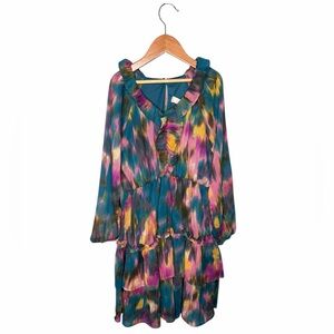 NWT Walking On Sunshine Teal Berry Watercolor Dress